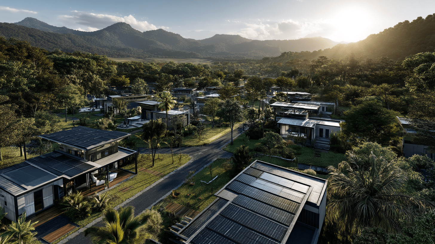 Mikemoran9476 a hyperreal serene tropical landscape featuring 2f10360b ca4c 4655 ba8f 878b24ce2923 1   Solar Energy