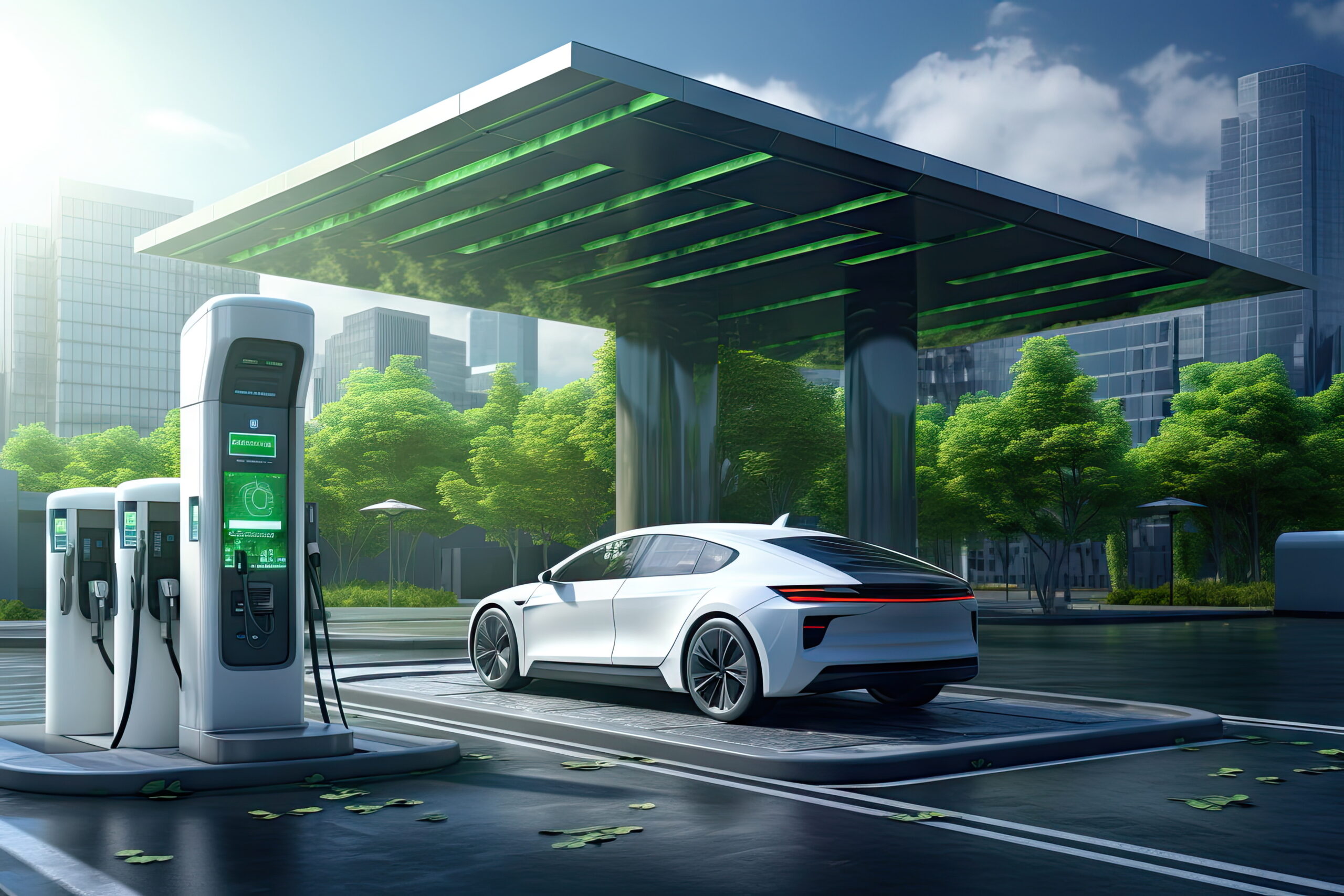 Ev Charging Station Green Energy Power Ev Car   Renewable Energy