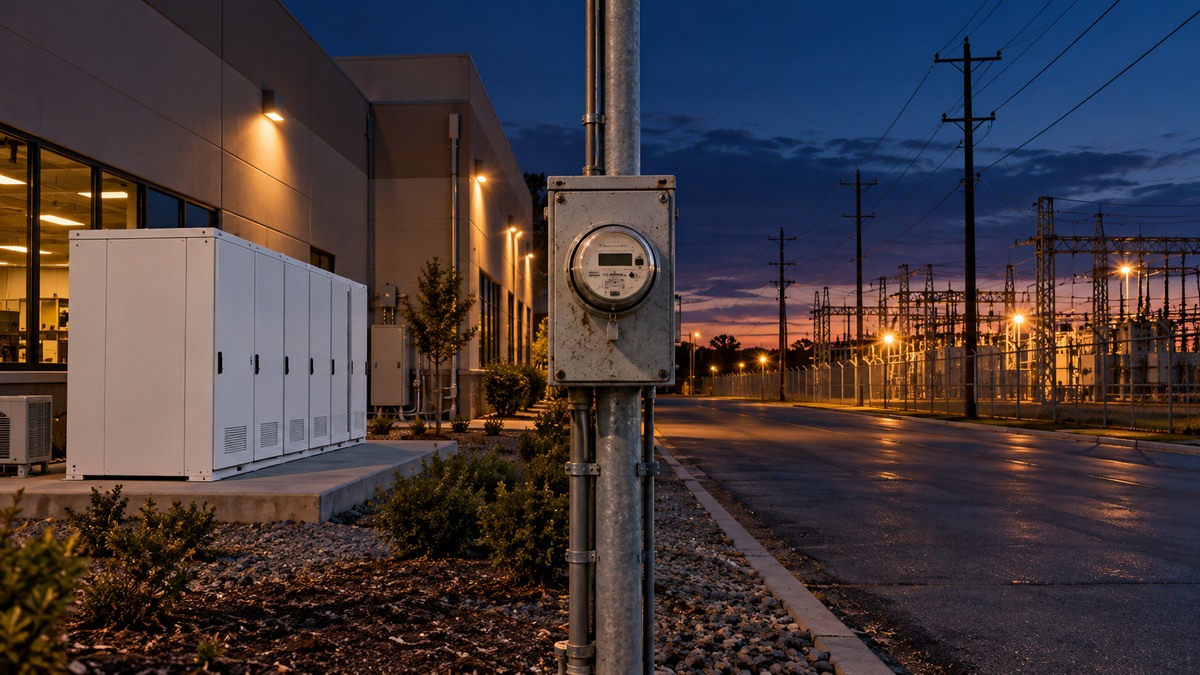 08 behind the meter vs front of the meter hero 1200x675   Behind the meter Vs Front of the meter Where Commercial Storage Connects and Why It Matters